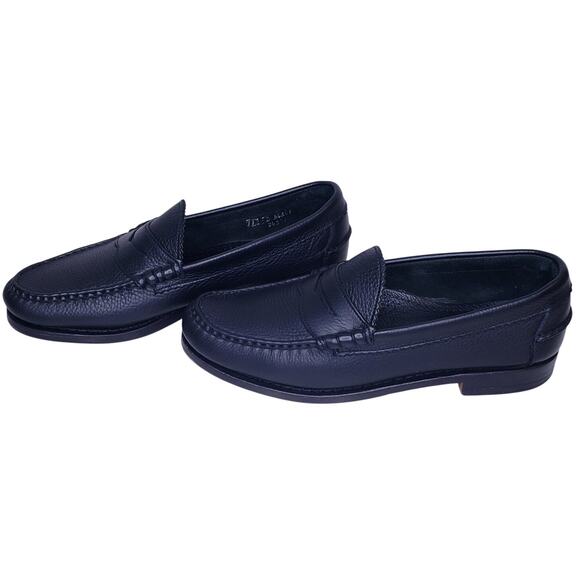 BROOKS BROTHERS Pebbled Leather Penny Loafers Hand Sewn Men's Size 11D in VGUC - Picture 1 of 15